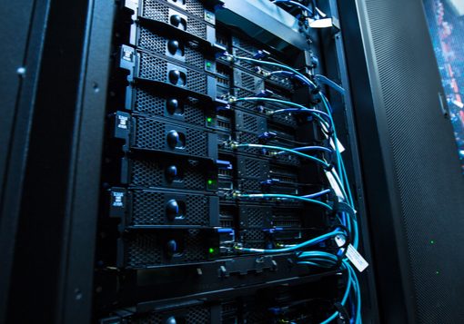 network server room with computers for digital tv ip communicati network server room